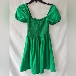 Copper Key Green Cotton Mini Dress Small